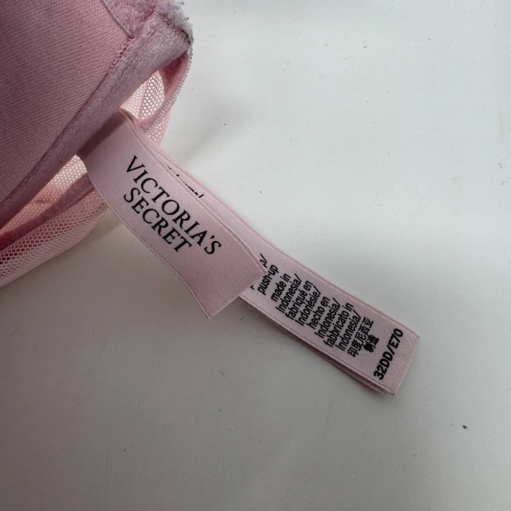PINK Victoria's Secret Floral Lace Date Underwire Racerback Push-Up Bra 32DD